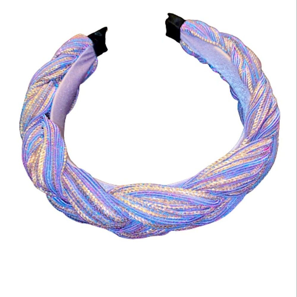 NWOT Padded Iridescent Purple Braided Headband